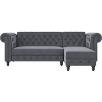 Dorel Home Ecksofa "Felix Schlafsofa 241 cm (Liegefl. 108x195 cm), Recamiere tauschbar,", verstellb. Rückenlehne, Sitzhöhe 46cm, Velours, Kunstleder, Vintage (RABATT 48%) Unkategorisiert online kaufen