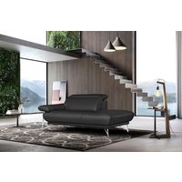 Egoitaliano Ottomane "Anais, erstklassiges Designsofa, Breite 179 cm, Fußfarbe chrom", Kopfteil verstellbar, Leder BULL, schwarz (RABATT 37%) Unkategorisiert online kaufen