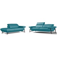 Egoitaliano Sofa "Anais, Design mit hohem Sitzkomfort, Fußfarbe schattengrau" Set, Kopfteil verstellbar, Leder CAREZZA, türkis (RABATT 39%) Unkategorisiert online kaufen
