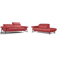 Egoitaliano Sofa "Anais, Design mit hohem Sitzkomfort, Fußfarbe schattengrau" Set, Kopfteil verstellbar, Leder NUVOLE, rot (RABATT 39%) Unkategorisiert online kaufen