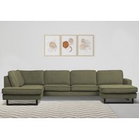 PLACES OF STYLE Wohnlandschaft "Pinto, 350 cm, U-Form, XXL, mit Ottomanen" Cord, Chenille, Lederoptik, mit Keder, Metallfüße, Wellenunterfederung (RABATT 38%) Unkategorisiert online kaufen