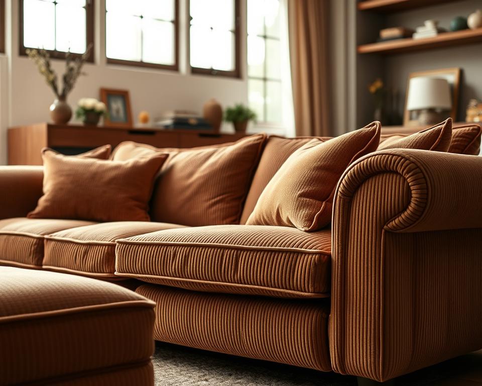 Cordsofa Haltbarkeit und Komfort