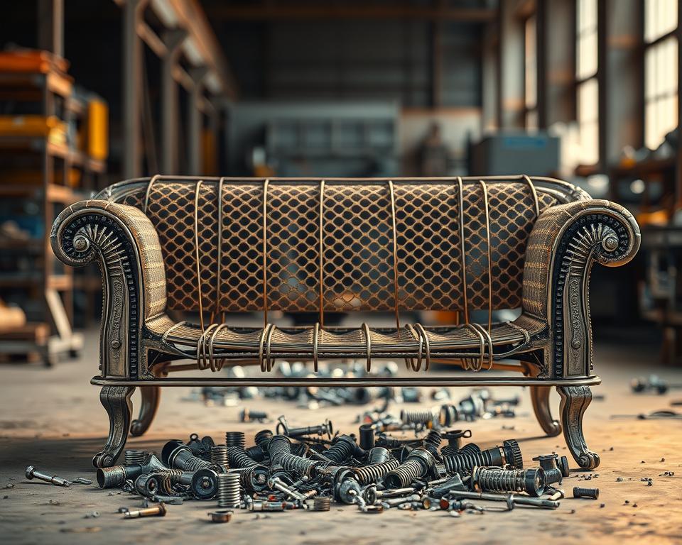 Metallrecycling Sofa Rahmen