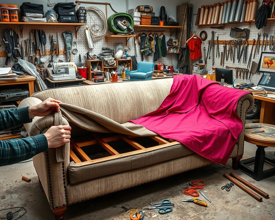 Sofa Neubeziehen Prozess