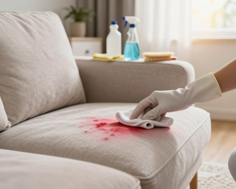 Blutflecken vom Sofa schnell und effektiv entfernen